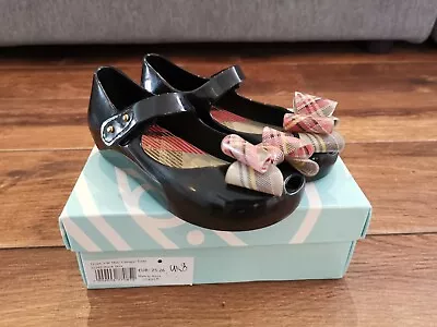 Mini Melissa Ultragirl Black Bow Size 9 Toddler Vivienne Westwood • $45