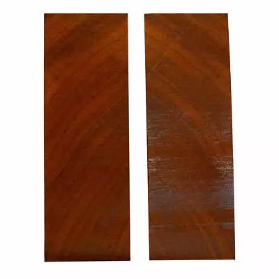 African Padauk Crosscut Knife Scales Wood Blanks Book Matched 5  X 1-1/2  X 3/8  • $25.87