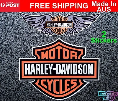 HARLEY Davidson Stickers X 2 Motorcycle Vinyl Decals Bike Small • $7.45