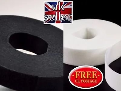 Velcro Tape Self Adhesive Sticky Strips Sew On Heavy Duty  One Wrap & Cable Ties • £3.49