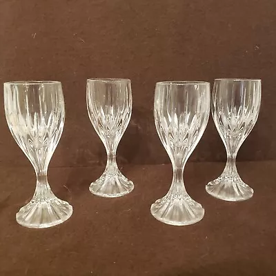 Set Of 4 Park Lane Mikasa Crystal Cordial Glasses 5  Stemmed Liquor  • $24