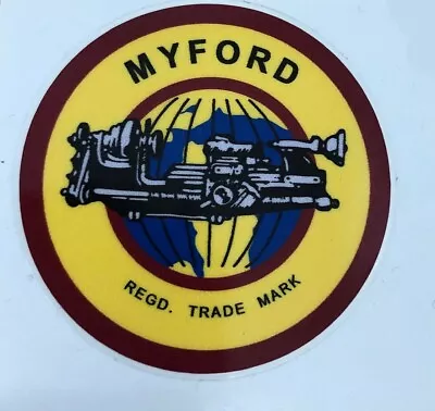 Myford Headstock Label For ML7 Headstock Guard - Direct From Myford • $11.89