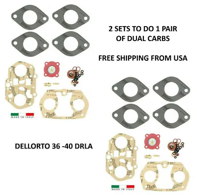 X2 (pair) Dellorto 36 - 40 Drla Carburetor Rebuild Kit Vw Dune Buggy Bug Engine • $59.99