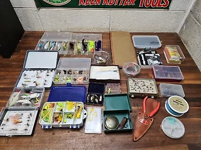 K671- Estate Find Fishing Lot - Lures Some Vintage Fly Fishing LL BEAN Etc • $78.90