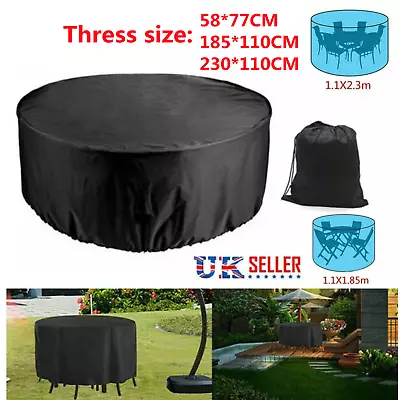 Waterproof Round Furniture Table Chair Cover Patio Rain Protector Garden Outdoor • £18.99