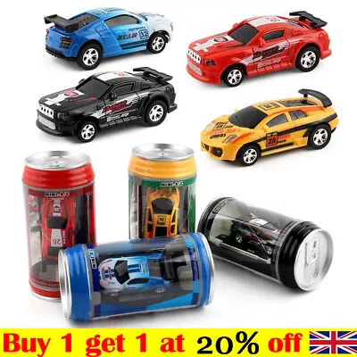 Mini Coke Can Car Speed RC Radio Remote Control Micro Racing Car Kids Toys Gifts • £8.75