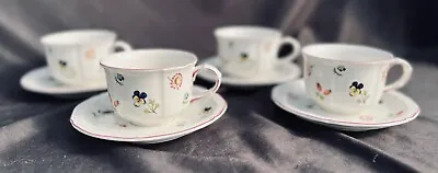 VILLEROY & BOCH Petite Fleur Cup & Saucers (set Of 4) EUC • $30