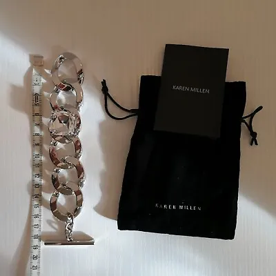 Karen Millen Chunky Chain Bracelet With Crystal • £60