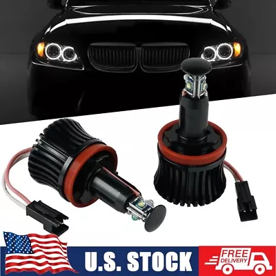 BEVINSEE H8 LED Angel Eye Bulb Halo Ring Bulb Cold White Lights Fits For BMW E70 • $29.90