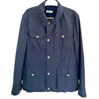 Bullock & Jones  Rapallo Lightweight Safari Style Jacket Size L Blue • $110