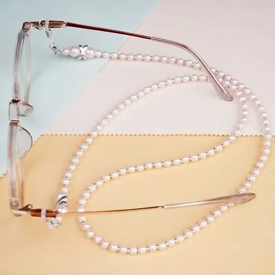 Imitation Pearl Sunglass Lanyard Straps Pearl Glasses Straps  Women Men • £3.56