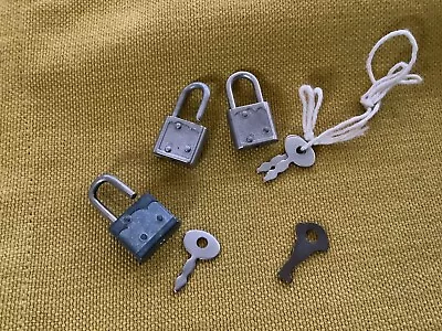 Vintage Mini Locks With Keys 3 Locks And 4 Keys • $10