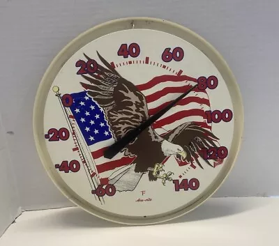 Vintage Acu-rite Thermometer Eagle Usa Patriotic American Flag Acurite 13  • $29.99