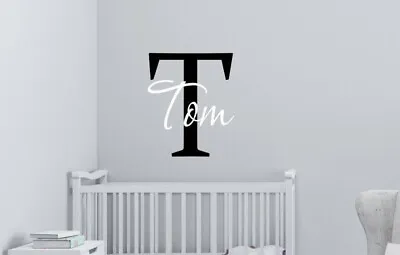 Personalised Name Wall Art Sticker Letter Baby Girls Boys Bedroom Nursery Decal • £10.99