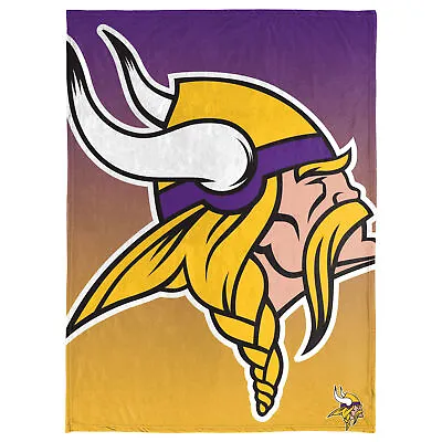 FOCO NFL Minnesota Vikings Gradient Micro Raschel Throw Blanket 50 X 60 • $39.99