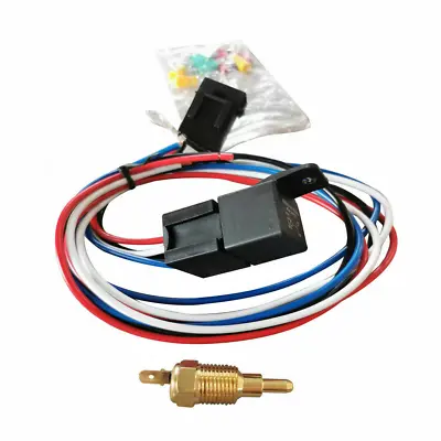 $13.99 • Buy Electric Radiator Cooling Fan Relay Kit Thermostat Temp Control Switch