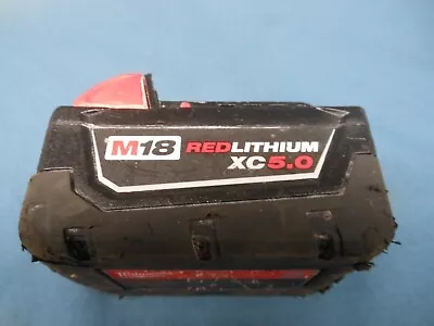 USED GENUINE Milwaukee 48-11-1850 5.0AH Battery • $29.99