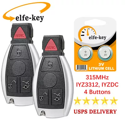 2 For 2001 2002 2003 - 2013 2014 2015 2016 Mercedes Benz C300 Remote Key Fob 4B • $29.89