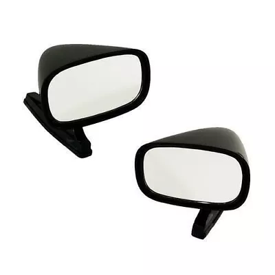 Classic Style Black Sport Mirrors Vintique Musclecar Restomod Hotrod Kit Pair    • $69.95