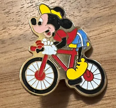 Vintage Disney Mickey Mouse Bicycling Bicycle Pin (brooch Style) • $5