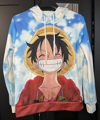 Men's One Piece Straw Hat Luffy Anime Hoodie All Over Graphic Size (Maybe Large) • $12