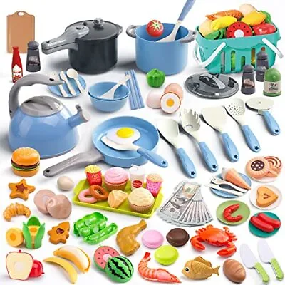 $70.09 • Buy Funpynani 130Pcs Kitchen Playset Toddler Pretend Cooking Play Pots Pans Utens...