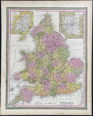 Mitchell - Map Of England - 1846 A New Universal Atlas Engraving • $135