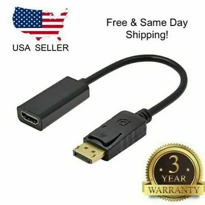 Display Port To HDMI Male Female Adapter Converter Cable DisplayPort DP To HDMI  • $3.23