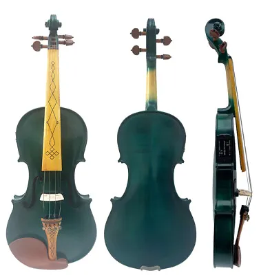 Blue Color Electric Violin&Acoustic Violin 4/4Maple Wood Fingerboard W/case Bow • $169