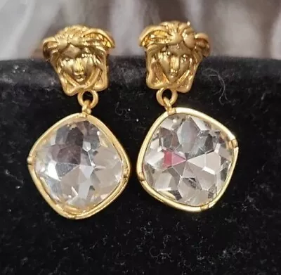Versace Gold Tone Dangle Earrings • $50