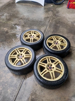 $2300 • Buy 5x100 Speedline Type 1740 17 Inch Wheels Subaru Impreza Motorsport