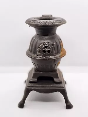 Vintage Cast Iron Miniature Potbelly Stove Salesman Sample Cast Iron 8  • $65