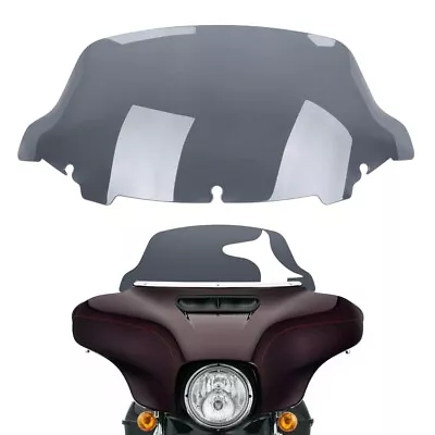 10.5  Smoke Wave Windshield Windscreen For Harley Touring Street Glide 14-2023 • $35.99