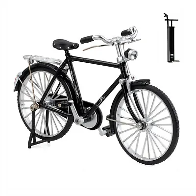 1:10 Miniature Alloy Bicycle Bike Alloy Model Bicycle Collection Ornament • £14.87