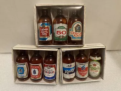 9 DIFFERENT EMPTY MINI CANADIAN BEER BOTTLES. Collectible Advertising Bottles • $59