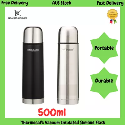 THERMOS Thermocafe Vacuum Insulated Slimline Flask 500ml Portable Durable • $21.99