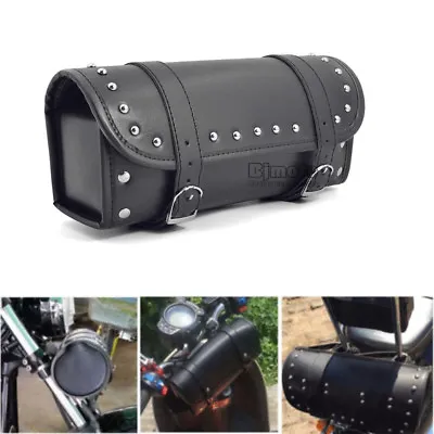 Universal Motorcycle Handlebar Saddle Bag Roll Tool Bag Luggage For Harley • $32.99