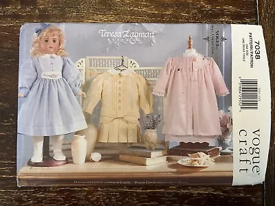 Vogue 7038 Uncut Sewing Pattern 18  Old Fashioned Doll Clothes Teresa Layman • $12.99