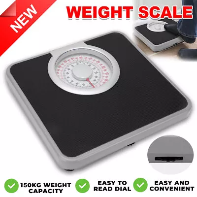 Bathroom Body Weight Scales Mechanical Weighing Scales 150kg Anti-slip Display • $36.25