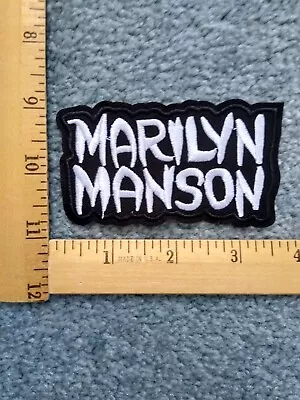 1 Rare Marilyn Manson  Rockband Iron On Patch Free Shipping • $3.49