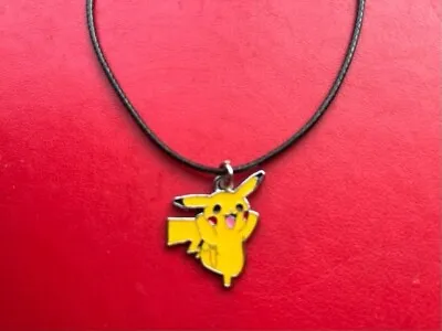 £2.99 • Buy Pikachu Necklace Faux Leather Enamel Pendant Charm Pokemon