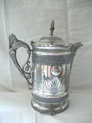 E.G. Webster & Bros 1800's Silver Water Kettle Rare Large Piece! • $106.40