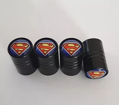 Superman Wheel Valve Stem Caps / Tyre Cap - Set Of 4 - Free Post - Ford Holden • $9.99