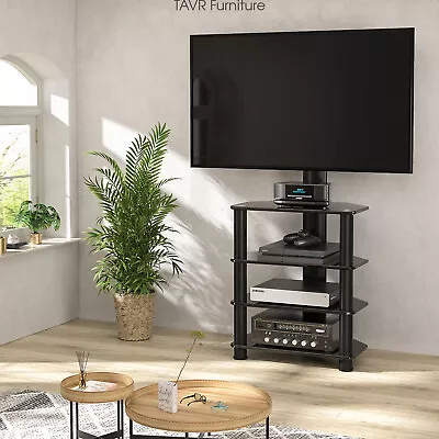 4-Tier Media Component TV Stand With Swivel Mount For 32-70 Inch LCD LED OLED TV • $99.99