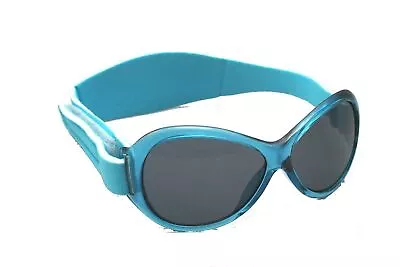 Baby Banz Toddlers Kids Colourful UV Sunglasses & HeadBand Retro 0-2 Years Blue • £16.99