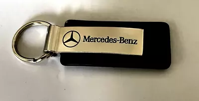 Mercedes-Benz Stitched Leather / Chrome  Keychain Keyring ( New ) Ray Catena • $6.99