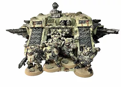 Warhammer 40K Chaos Space Marines Nurgle Land Raider Tank Painted Green Stuff. • £125