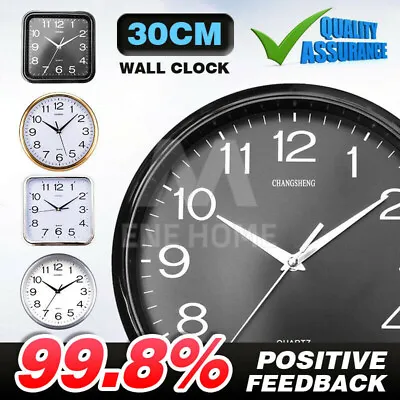 $14.57 • Buy Wall Clock Quartz Round Wall Clock Silent Non Ticking 12 Inch
