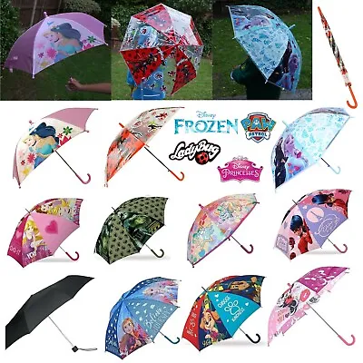 Classic Umbrella Animated Character Canopy Umbrellas Stick Brolly Kids 3-7Yrs • £13.99