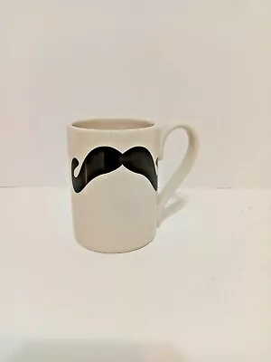 Mustache Coffee/Tea 12 OZ Drinking Mug Black Mustache White Cup • $7.99